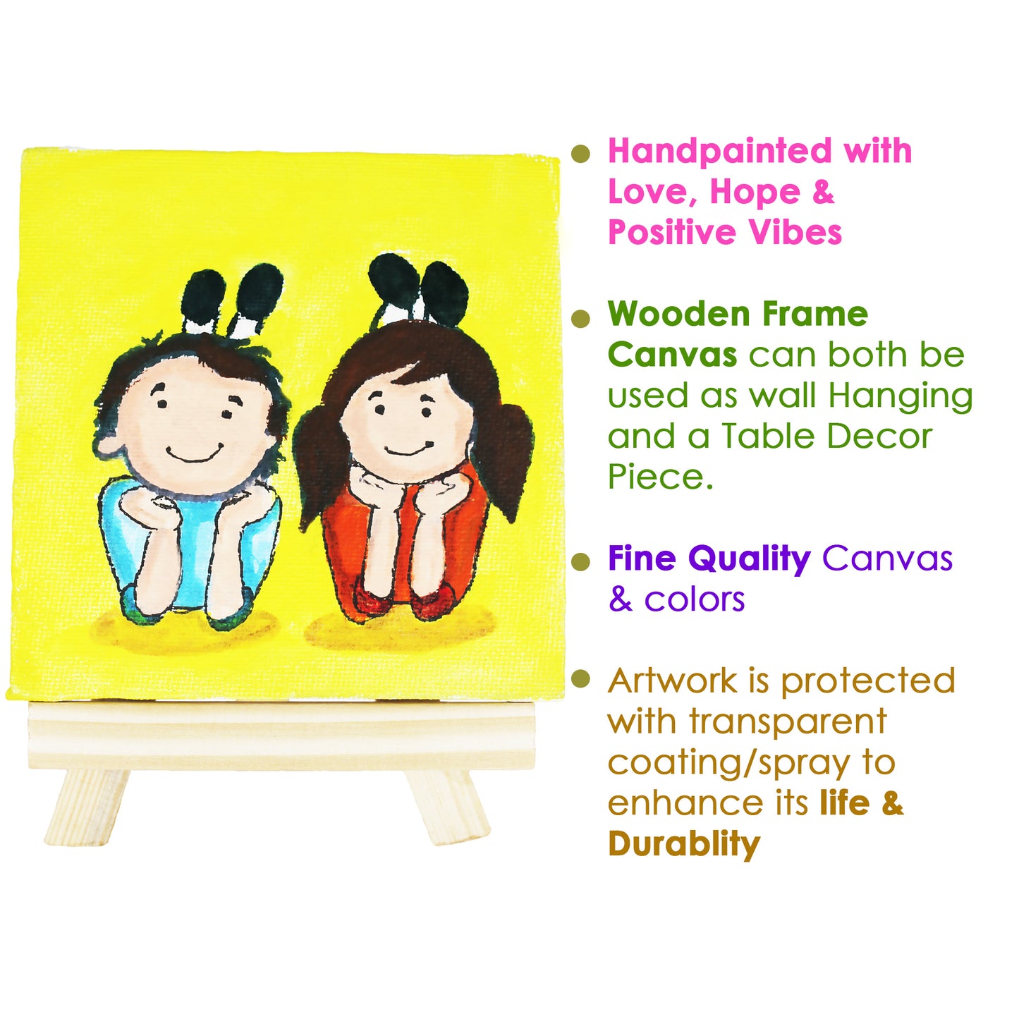 Handmade Canvas Painting Gift For Brother-Sister