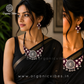 Handmade Floral Hand Block Printed Brown Fabric Necklace Set For Women