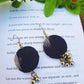 Handmade Black Ikat Printed Durga Fabric Necklace Set For Women