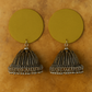 Sustainable Handcrafted Earrings with Upcycled Fabric & Silver Jhumka (Copy)
