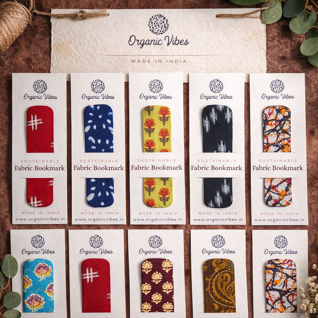 Handcrafted Fabric Bookmark | Sustainable Zero Waste | Reusable Eco Friendly Bookmark for Books & Journals | Assorted