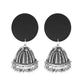 Sustainable Handcrafted Earrings with Upcycled Fabric & Silver Jhumka