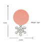 Handcrafted Sustainable Peach Fabric Stud Earrings with Silver Snowflake Charm