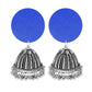 Sustainable Handcrafted Earrings with Upcycled Fabric & Silver Jhumka