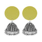 Sustainable Handcrafted Earrings with Upcycled Fabric & Silver Jhumka (Copy)