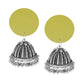 Sustainable Handcrafted Earrings with Upcycled Fabric & Silver Jhumka (Copy)