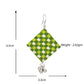 Handcrafted Fabric Earrings for Women | Lightweight Cloth Earrings with Silver Tone Ghungroo Drops | Green Ethnic Daily Wear Earrings
