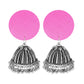 Sustainable Handcrafted Earrings with Upcycled Fabric & Silver Jhumka