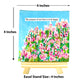 Neha Rajan Artworks Original Handmade Floral Sky Painting Hand Painted On Canvas Frame With Easel 4*4