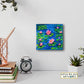 Neha Rajan Artworks Original Handmade Blue Lotus Painting Hand Painted On Canvas Frame 4*4