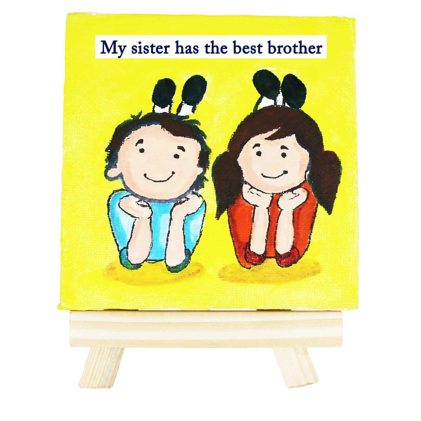 Handmade Canvas Painting Gift For Brother-Sister
