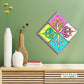 Neha Rajan Artworks Original Handmade Colorful Floral Series Hand Painted On Canvas Frame 4*4(Set of 4)