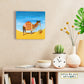 Neha Rajan Artworks Original Handmade Camel Painting Hand Painted On Canvas Frame 6*6