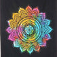 Black Tie-Dye Multi Color Mandala Rangoli Design Single Tapestry Bedsheet