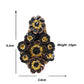 Organic Vibes Handmade Black Floral Design Sequence Work Dangler Embroidered Earrings For Women