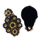 Handmade Black Floral Design Sequence Work Dangler Embroidered Earrings For Women