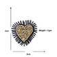 Organic Vibes Handmade Black Heart Shape Beaded Big Stud Fabric Earrings For Women