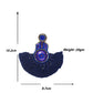 Organic Vibes Handmade Beaded Blue Floral Design Tassel Dangler Fabric Earrings For Women