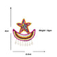 Organic Vibes Star Moon Multi-Color Hand Embroidered Beaded Upcycled Fabric Earrings For Girls