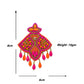 Organic Vibes Pink Orange Hand Embroidered Upcycled Beaded Fabric Earrings For Girls