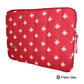 Organic Vibes Hand Block Red Motifs Printed Laptop Sleeves for Laptop 13 Inches