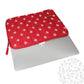 Organic Vibes Hand Block Red Motifs Printed Laptop Sleeves for Laptop 13 Inches