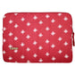Organic Vibes Hand Block Red Motifs Printed Laptop Sleeves for Laptop 13 Inches