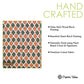 Organic Vibes Hand Block Motifs Printed Orange-Green Laptop Sleeves for Laptop 13 Inches
