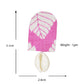Organic Vibes Handmade White-Pink Leaf Printed With Shell Fabric Earrings For Women