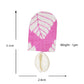 Organic Vibes Handmade White-Pink Leaf Printed With Shell Fabric Earrings For Women