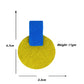 Organic Vibes Handmade Geometrical Blue-Olive Shape Antique Stud Fabric Earrings For Women