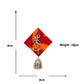 Organic Vibes Handmade Square Shape Fabric with Oxidised Silver Shiva Trishul Studs Design with Dangler Jhumka Earrings For Women