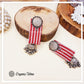 Organic Vibes Handmade Red And White Striped With Floral Stud And Jhumki Fabric Earrings For Women
