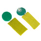 Organic Vibes Handmade Geometrical Shape Green-Olive Dangler Fabric Earrings For Women