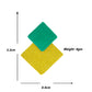 Organic Vibes Handmade Geometrical Shape Yellow-Green Stud Fabric Earrings For Women