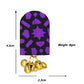 Organic Vibes Handmade Trendy Black-Purple Print With Golden Ghungroo Fabric Earrings For Women