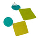 Organic Vibes Handmade Geometrical Shape Antique Dangler Fabric Earrings For Women