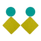 Organic Vibes Handmade Geometrical Shape Antique Dangler Fabric Earrings For Women
