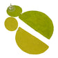Organic Vibes Handmade Olive Geometrical Shape Antique Dangler Fabric Earrings For Women