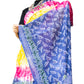 Organic Vibes Multi color Handblock Printed Mulmul Cotton Saree with Sparrow Calligraphy