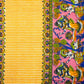 Organic Vibes Yellow Garba Design Striped Cotton Bed Cover with Pillows