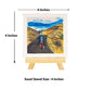 Neha Rajan Artworks Original Handmade Travel Female Biker Painting Hand Painted On Canvas Frame 4x4 With Easel