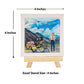 Neha Rajan Artworks Original Handmade Travel Female Biker Painting Hand Painted On Canvas Frame 4x4 With Easel