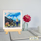 Neha Rajan Artworks Original Handmade Travel Female Biker Painting Hand Painted On Canvas Frame 4x4 With Easel