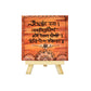 Neha Rajan Artworks Original Handmade Gayatri Mantra Painting Hand Painted On Canvas Frame 6x6 With Easel