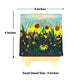 Original Handmade Sunflower Painting Hand Painted On Canvas Frame 4*4 With Easel