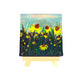 Original Handmade Sunflower Painting Hand Painted On Canvas Frame 4*4 With Easel